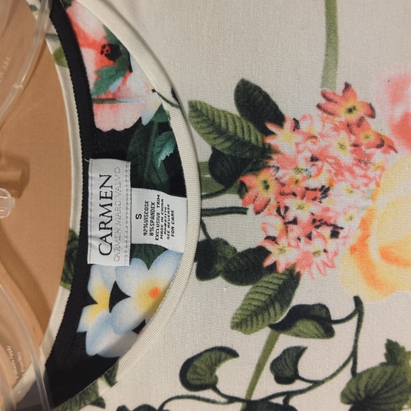 Spring Floral Cream Colored Tee - Picture 4 of 7